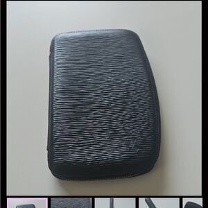 Louis Vuitton black epi zip organizer zip around wallet project